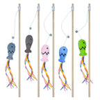 Cat Wand Toy with Bell & Catnip – Interactive Teaser for Indoor Cats