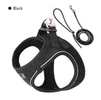 Dog Harness and Leash Set, Adjustable Reflective Puppy Vest