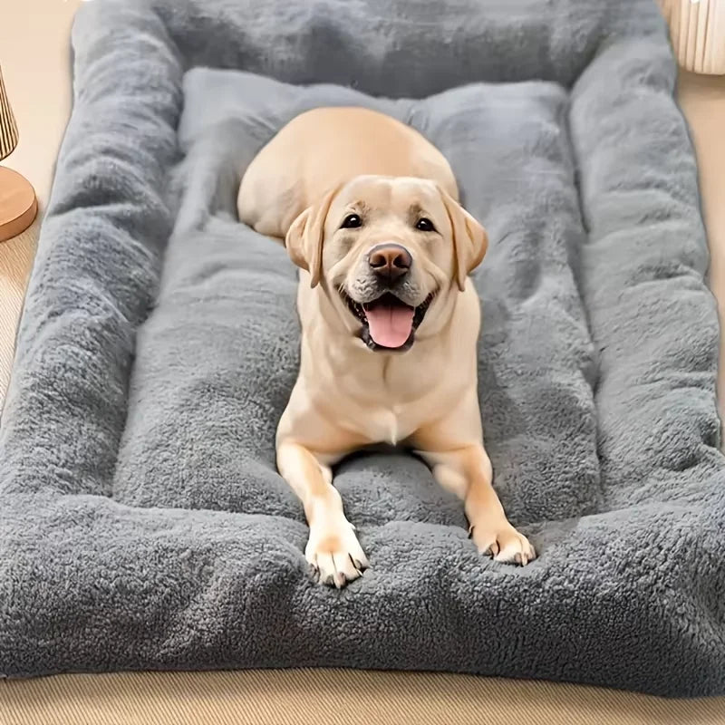Plush Dog Bed – Oversized Soft Sofa Crate Pad for Cats & Dogs