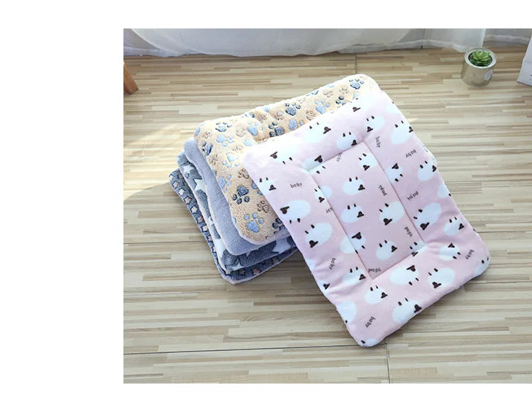Cat Bed Mat – Double-Sided Plush Washable Bed for Cats & Small Dogs
