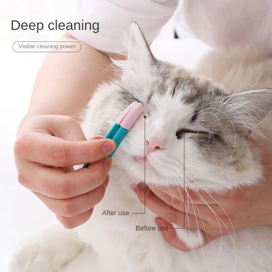 Cat Tear Stain Remover Comb Pet Eye Cleaning Brush