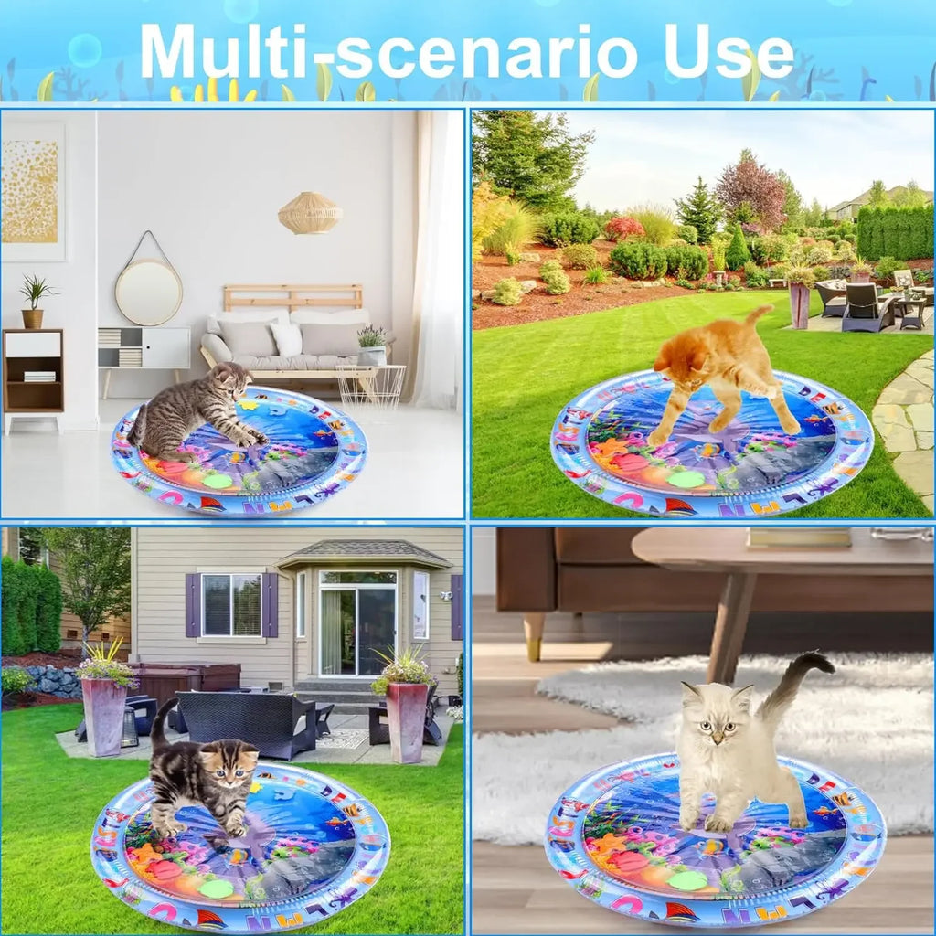 Pet Water Sensory Play Mat – Inflatable Ocean Playmat
