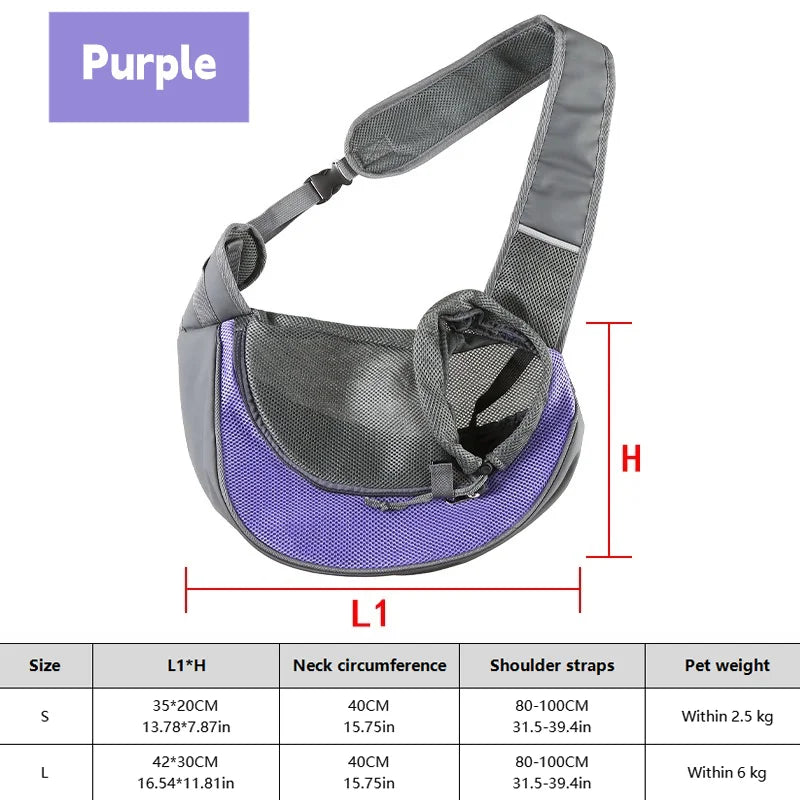 Dog Sling Carrier – Breathable Small Dog Backpack for Travel