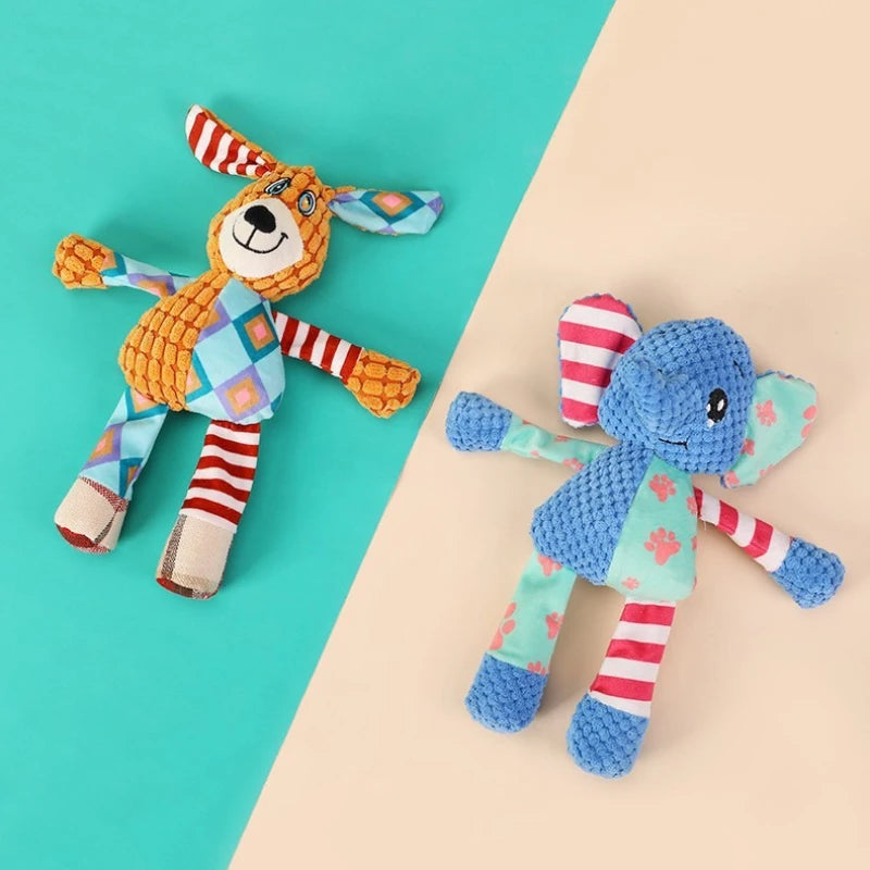 Plush Dog Toy – 27cm Squeaky Interactive Chew Toy