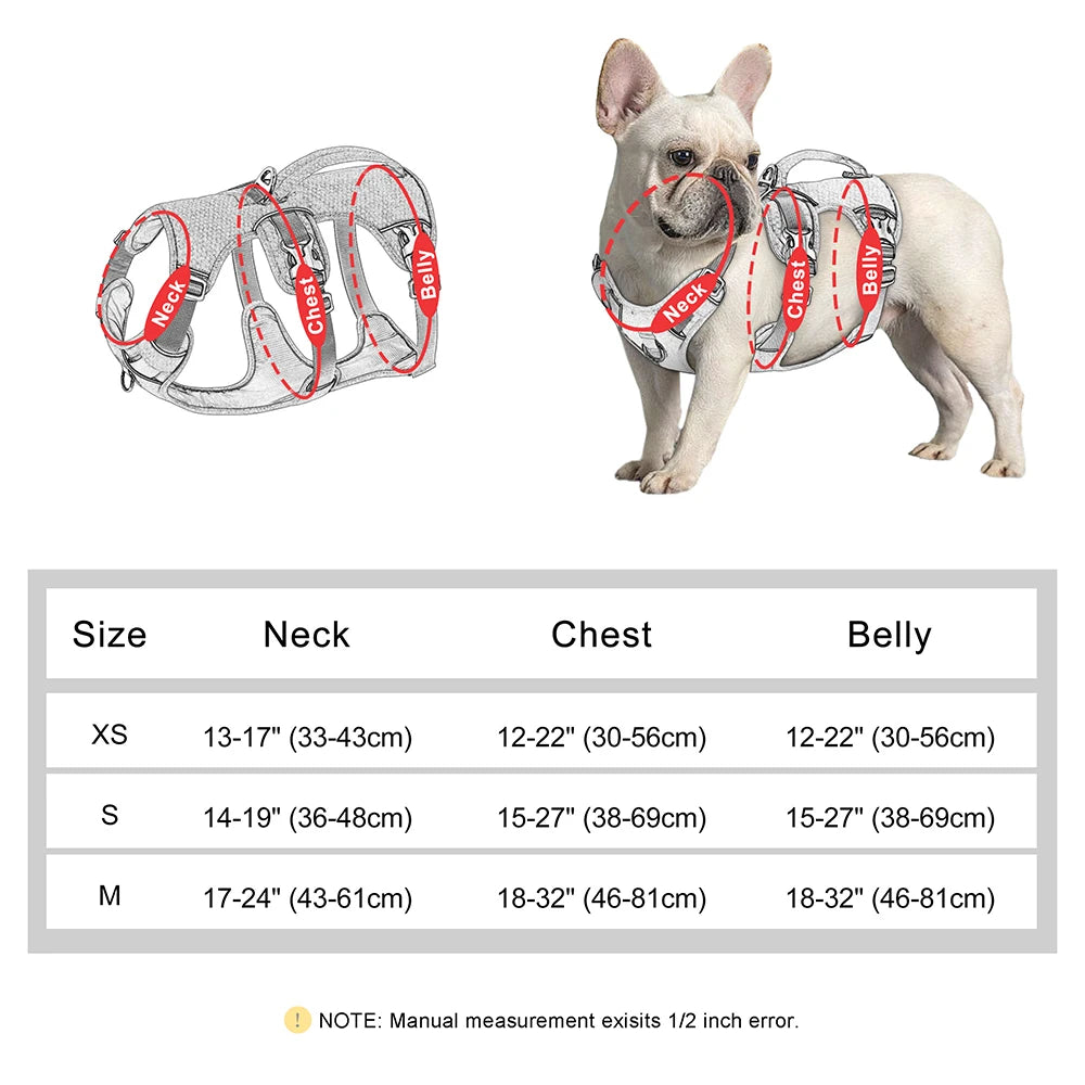 Reflective Dog Harness, Adjustable Nylon Vest with Handle