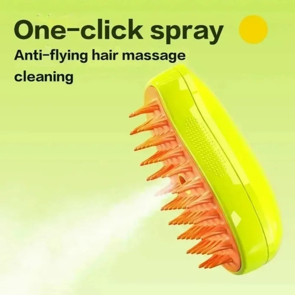 Cat Steam Brush – Electric Grooming, Massage & Deshedding Tool