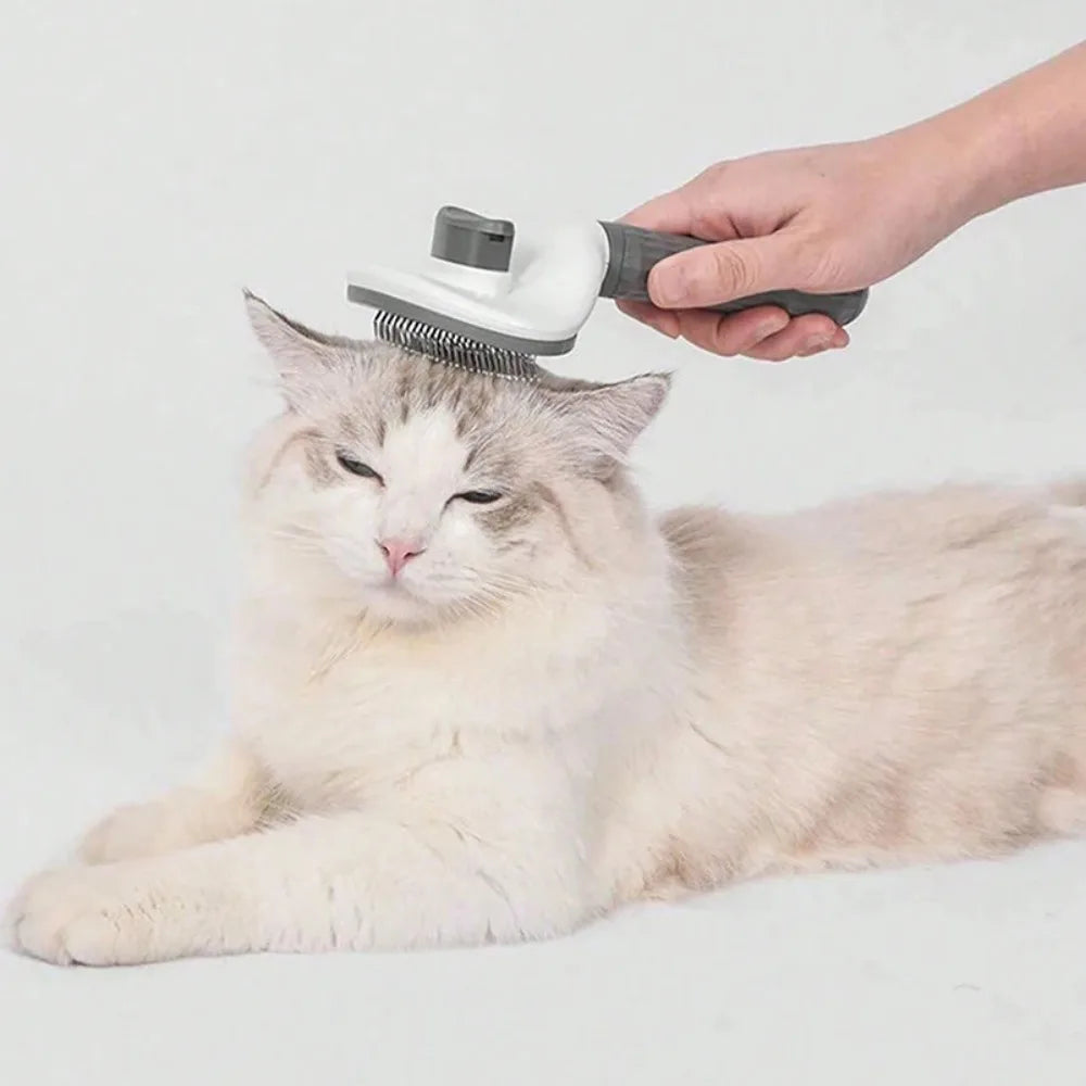 Self Cleaning Pet Hair Brush – Dog & Cat Grooming Slicker
