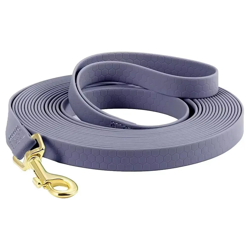 PVC Dog Leash – Waterproof Honeycomb Texture with Quick-Release Buckle