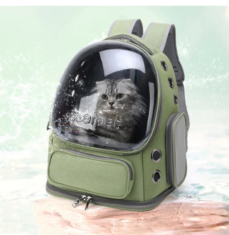 Cat Carrier Backpack – Transparent Breathable Pet Travel Bag