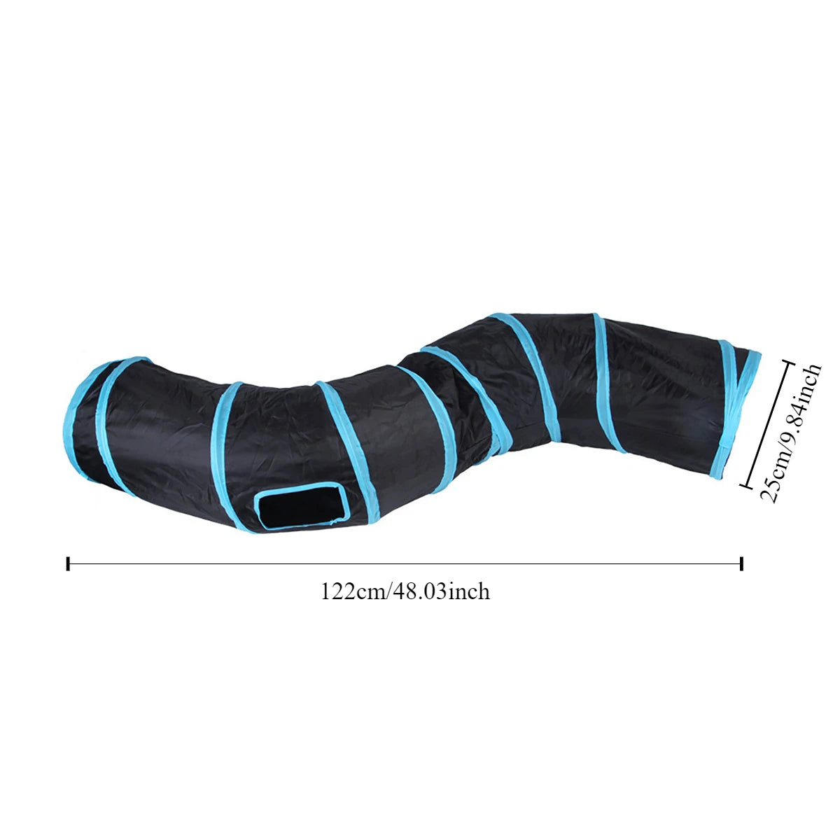 Cat Tunnel Foldable Interactive Play Tunnel for Indoor Cats & Kittens