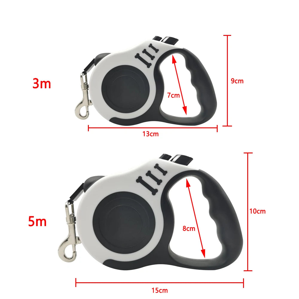 Retractable Dog Leash – 3m & 5m Automatic Nylon Lead