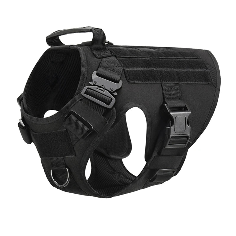 Tactical Dog Harness – 1000D Nylon Vest With Leash Set