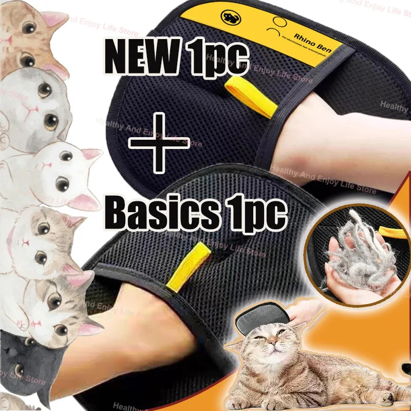 Pet Hair Removal Glove – Double-Sided Dog & Cat Grooming Tool