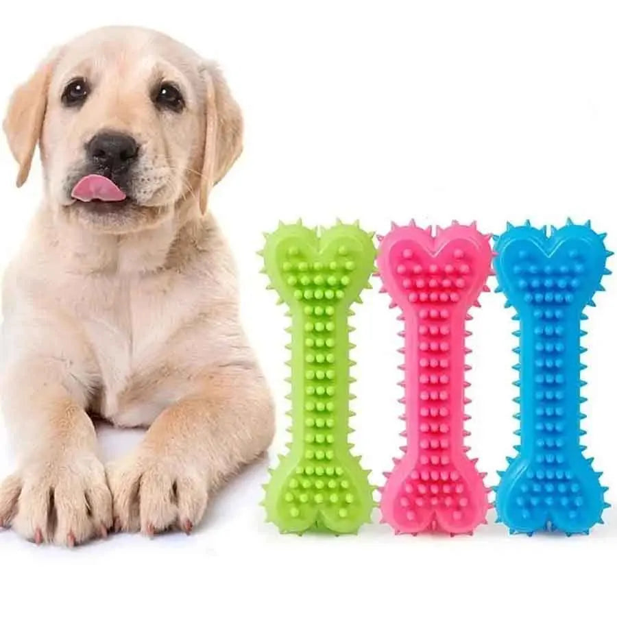 Dog Dental Chew Toy – Rubber Toothbrush Stick for Training