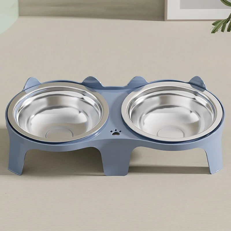 Stainless Steel Cat Bowl – Anti-Tip Food & Water Bowl for Pets