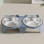 Stainless Steel Cat Bowl – Anti-Tip Food & Water Bowl for Pets