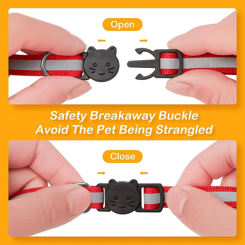 Breakaway Cat Collar – Reflective Adjustable Collar With Bell