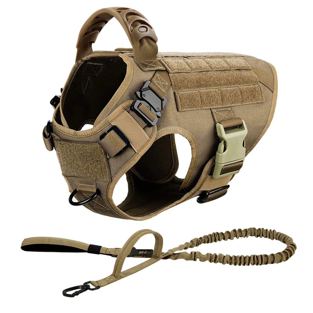 Large Dog Harness and Leash Set, Adjustable Padded Walking Vest