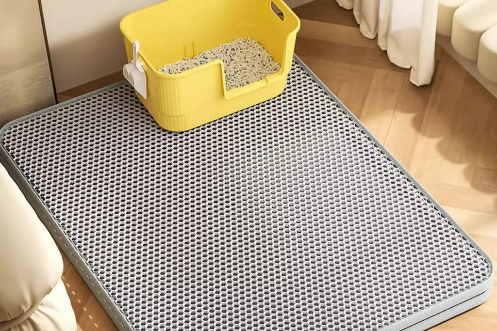 Extra Large Cat Litter Box Mat – Waterproof Washable Honeycomb Design