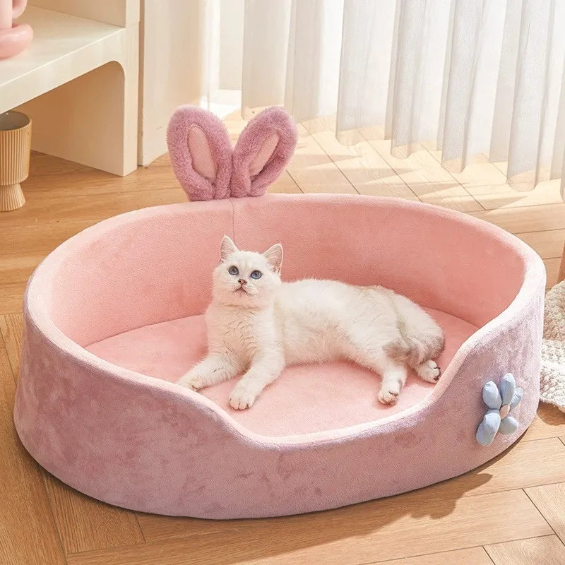 Bolster Dog Bed – Washable Soft Bed with Raised Sides & Non-Slip Base
