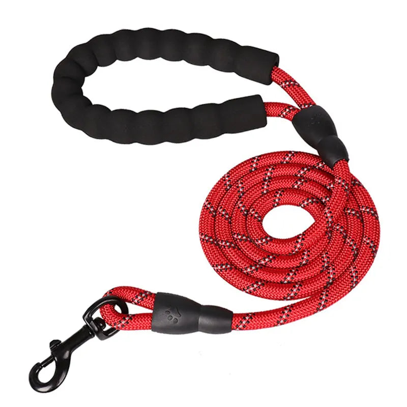 Reflective Dog Leash – Nylon Walking Lead with Quick Release