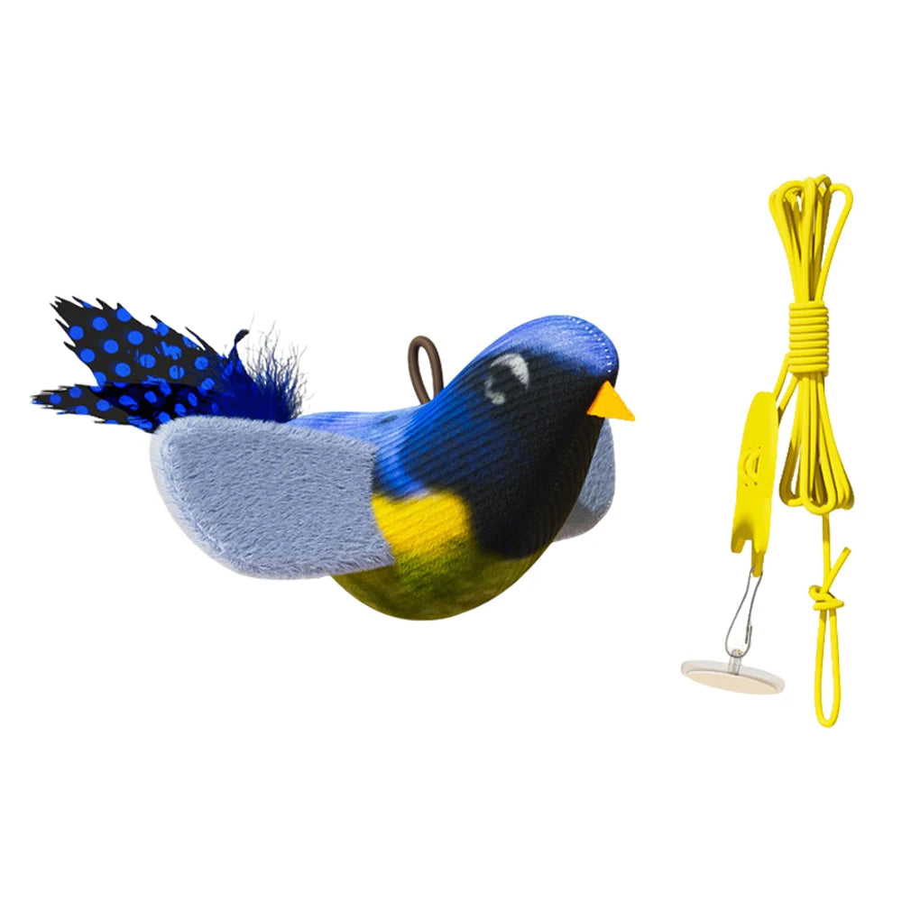 Interactive Bird Cat Toy – Plush Hanging Teaser Toy for Indoor Cats