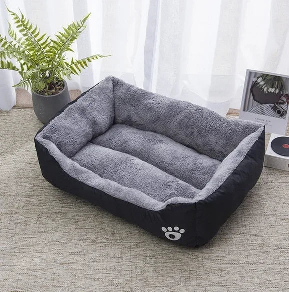 Large Dog Bed – Warm Square Pet Nest for Dogs & Cats