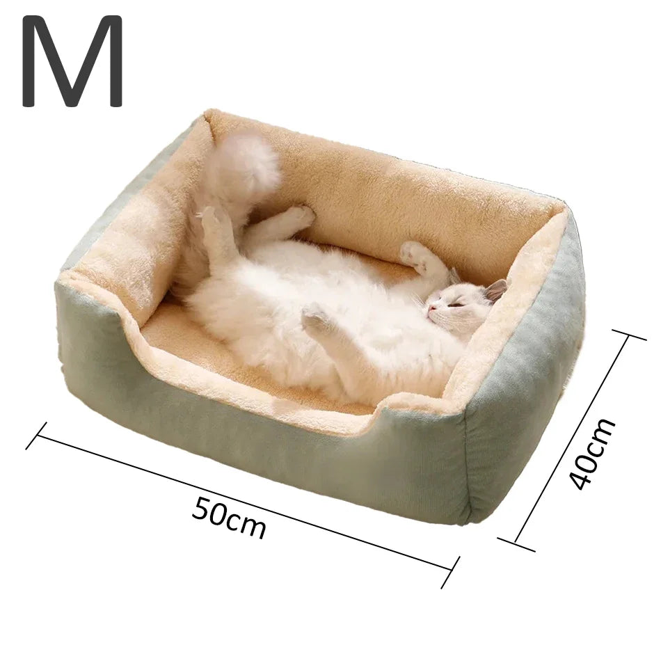Plush Cat Bed Soft Cushion Pet Bed for Cats & Small Dogs
