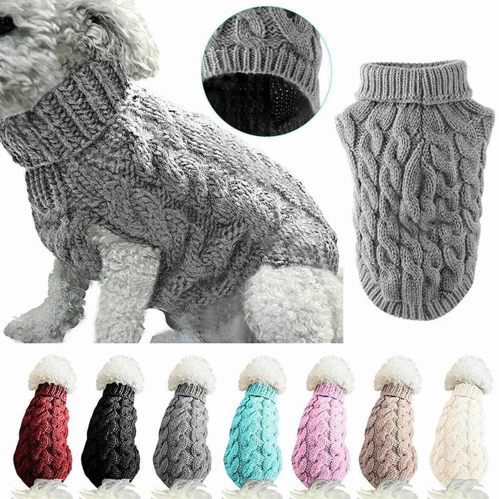 Dog Sweater for Small Dogs Warm Knit Winter Pet Clothing
