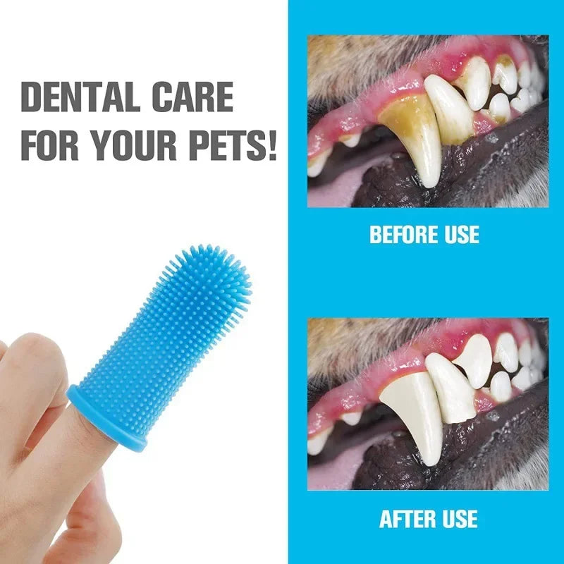 Dog Finger Toothbrush – Soft Silicone Pet Teeth Cleaning Brush