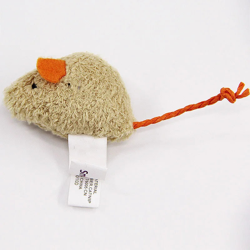 Plush Mouse Cat Toy – 3-Piece Interactive Set for Kittens