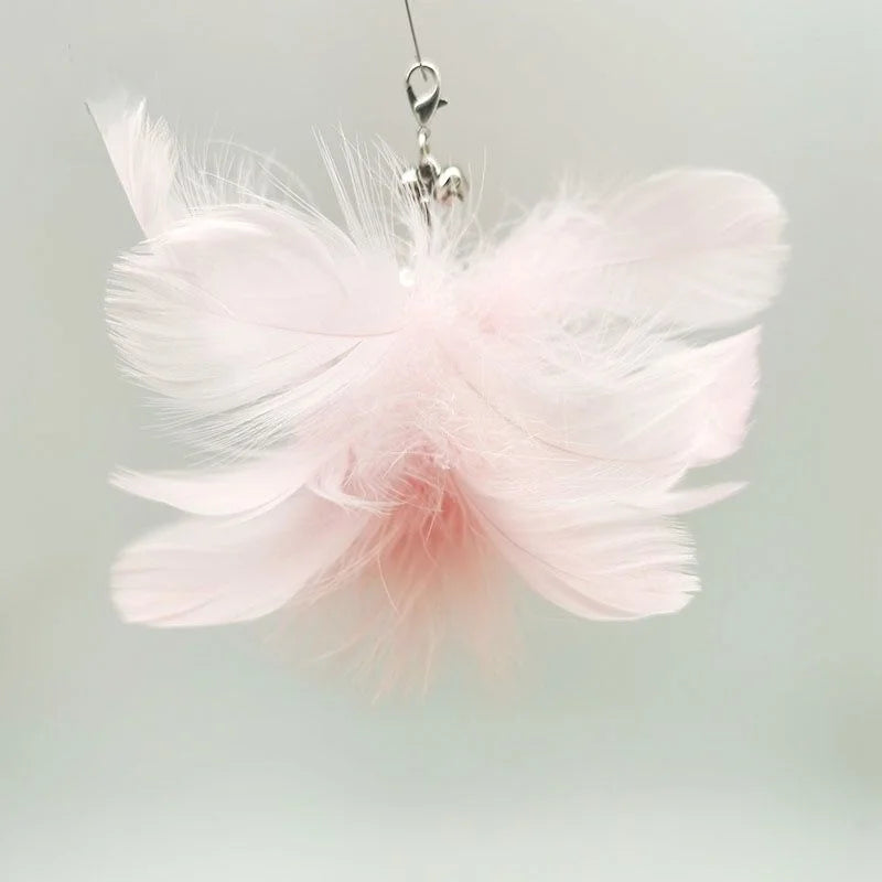 Interactive Feather Cat Wand with Bell & Suction Cup