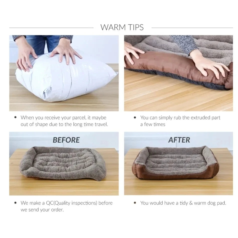 Soft Dog Sofa Bed – Washable Waterproof Warm Bed for Medium Dogs