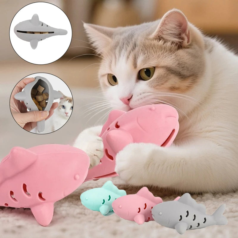 Interactive Fish Cat Toy – Silicone Chew & Treat Toy
