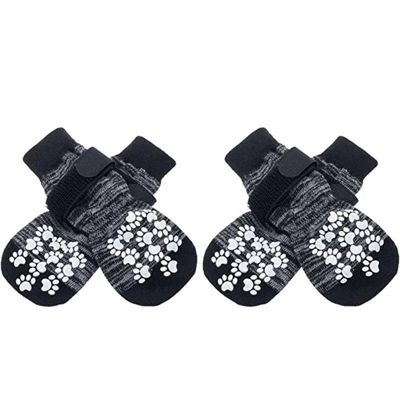 Dog Socks with Straps – Anti Slip Paw Protector for Indoor Floors