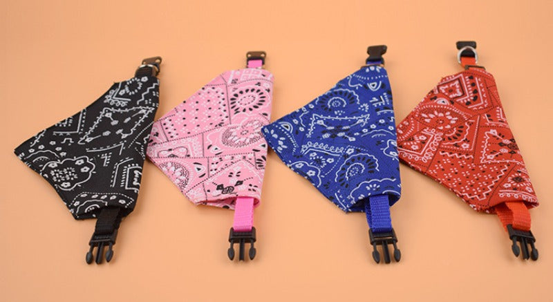 Pet Bandana – Adjustable Triangle Scarf for Dogs & Cats