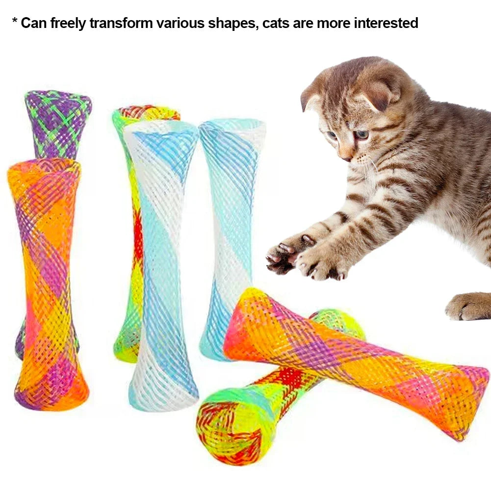 Cat Spring Toy – Colorful Interactive Paw Toy for Indoor Cats