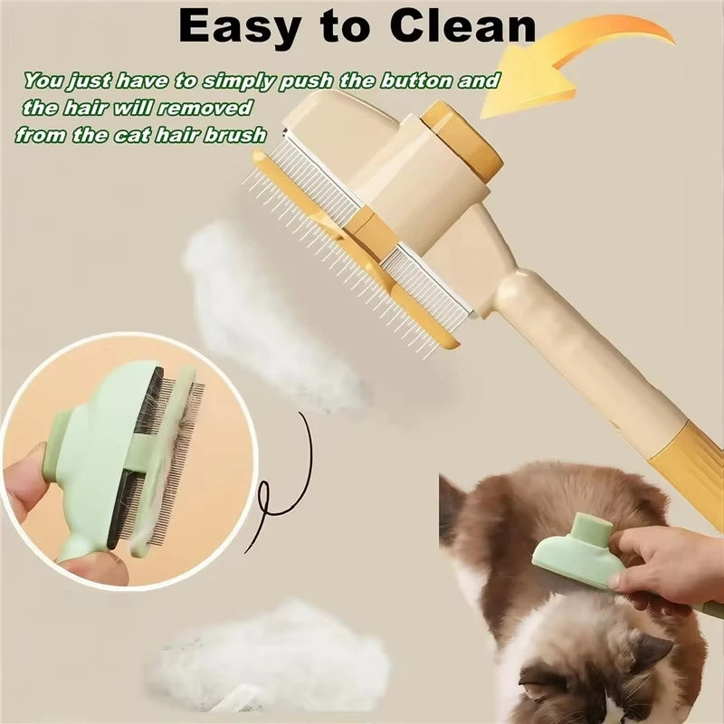 Self Cleaning Pet Hair Brush – Cat & Dog Grooming Comb