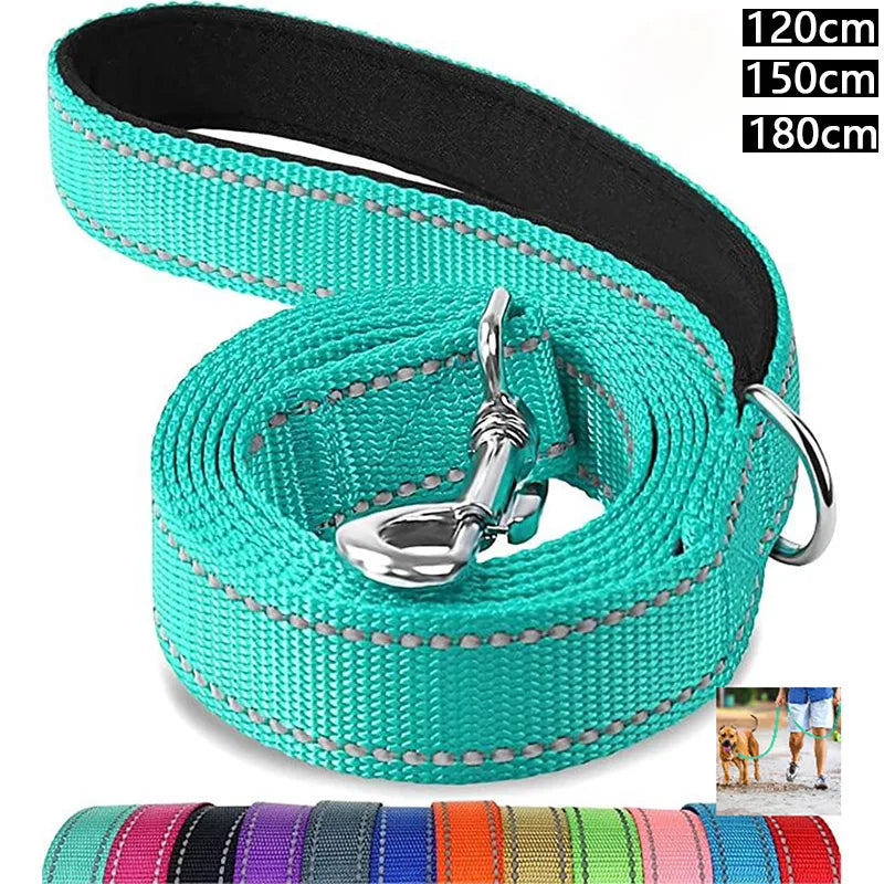 Reflective Dog Leash – Nylon Night Walking & Training Lead