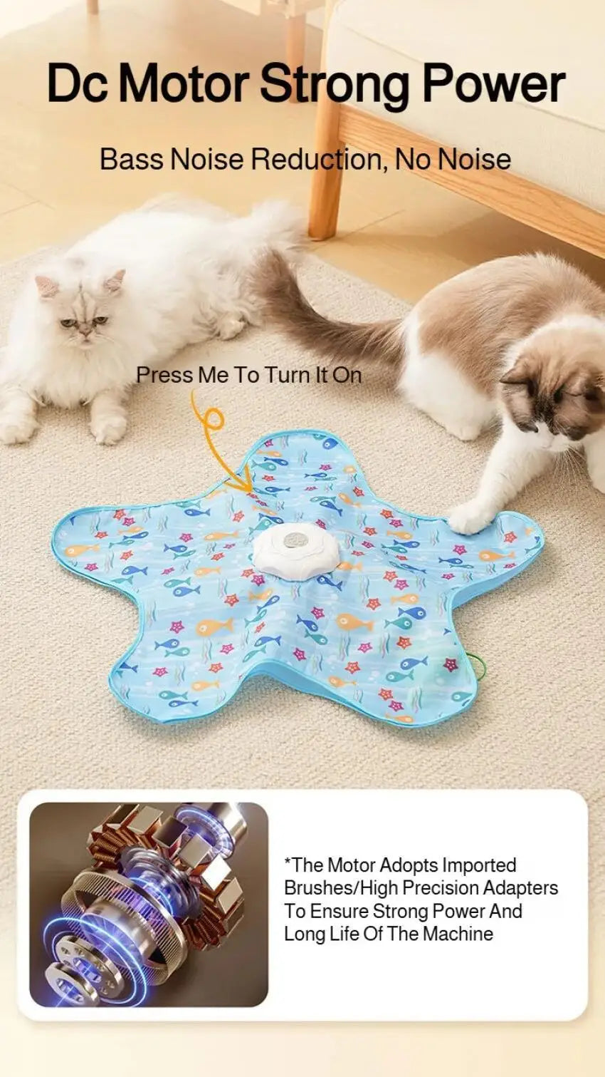 Interactive Cat Hide and Seek Toy – Motion Activated Feather Teaser