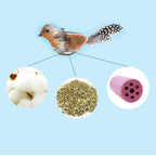 Lifelike Bird Cat Toy – Feather Plush Teaser for Kittens