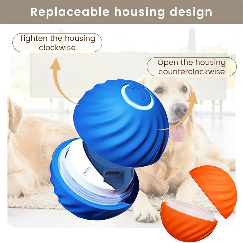 Interactive Dog Ball – USB Rechargeable Automatic Moving Toy